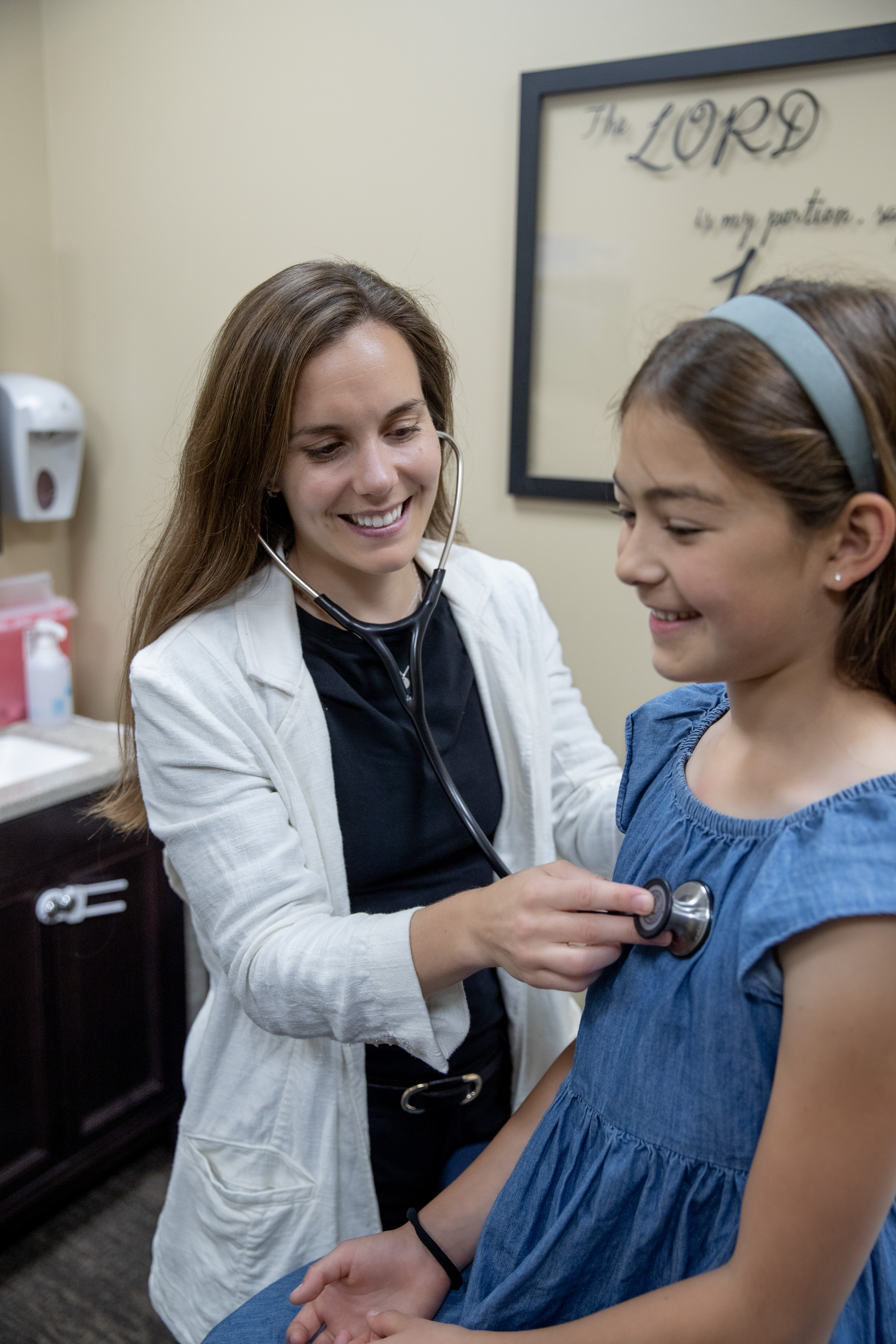 Dr. Reinke with a patient